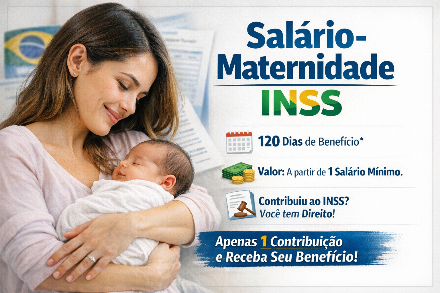 Salário-maternidade com apenas uma contribuição